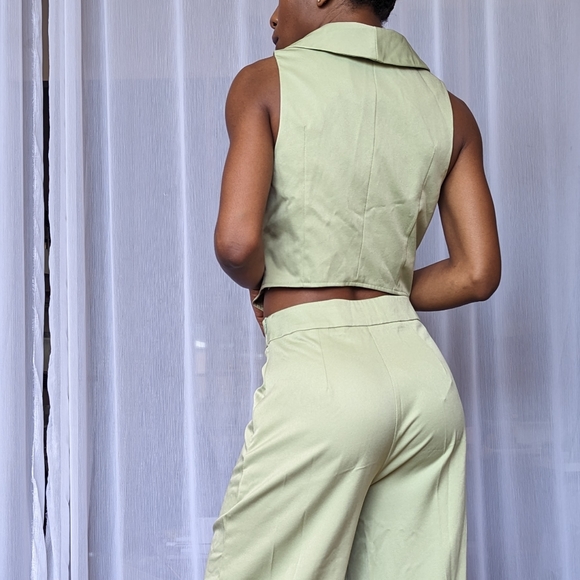 NWT Nasty Gal Mint Sleeveless Waistcoat - Picture 2 of 8
